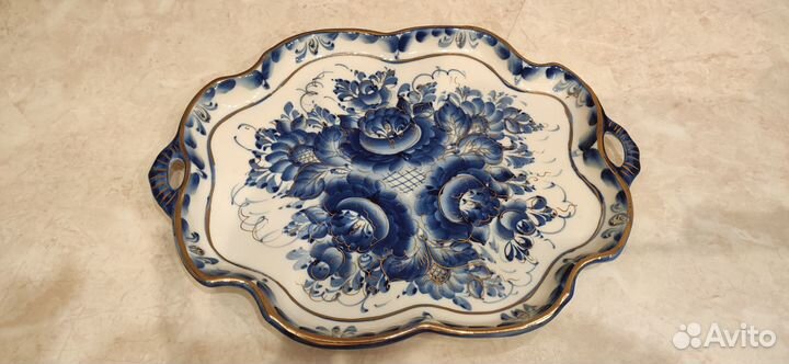 Поднос гжель