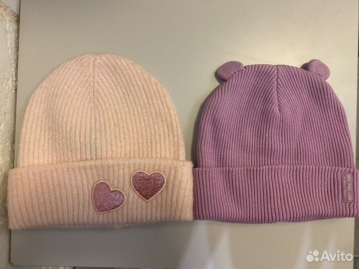 Шапки zara на девочку 3-5 лет
