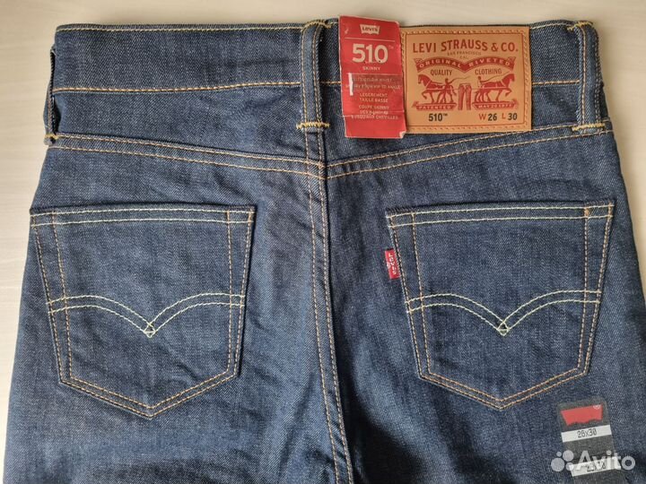 Джинсы мужские levis 510 skinny, 26/30