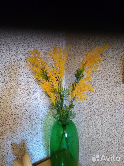 3 ветки мимозы искусственной