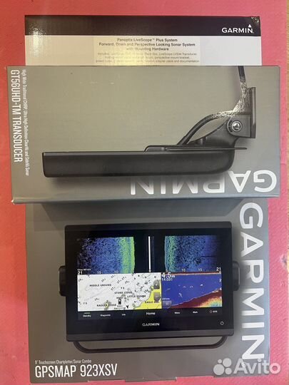 Garmin gpsmap 923xsv + GT56 + GLS10 + LVS34