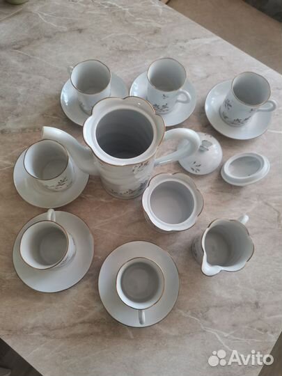 Кофейный сервиз гдр (freiberger porzellan)