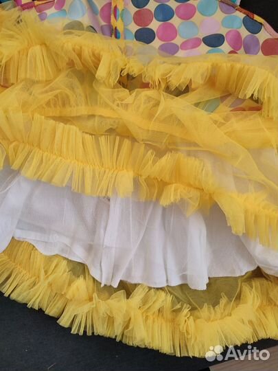 Нарядное платье для девочки Стиляги/Горох, 5-7 лет