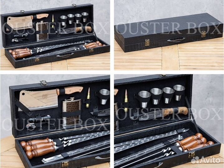 Большие подарочные наборы для пикника с шампурами