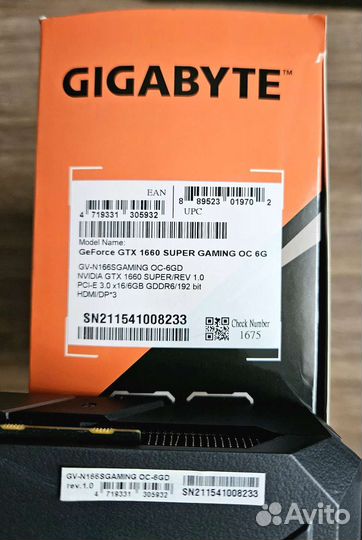 GTX 1660 Super, 6Gb, топ исполнение/Samsung
