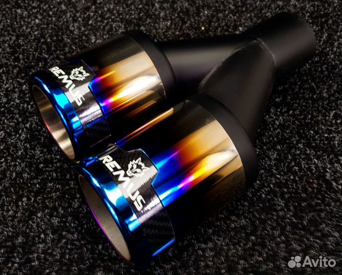 Насадка на глушитель remus 51-76мм двойная (Titani