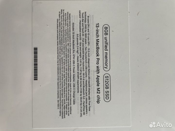 Macbook pro 13 2022 m2 512 mneq3