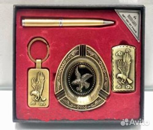 Набор Ручка+Брелок+Зажигалка+Пепельница