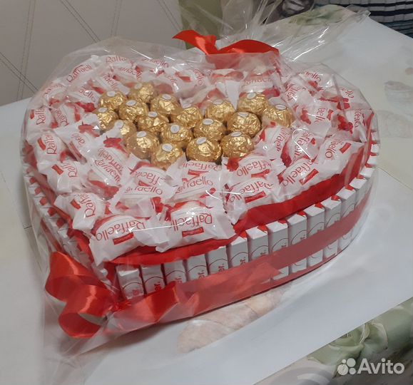 Сердце из конфет премиум класса