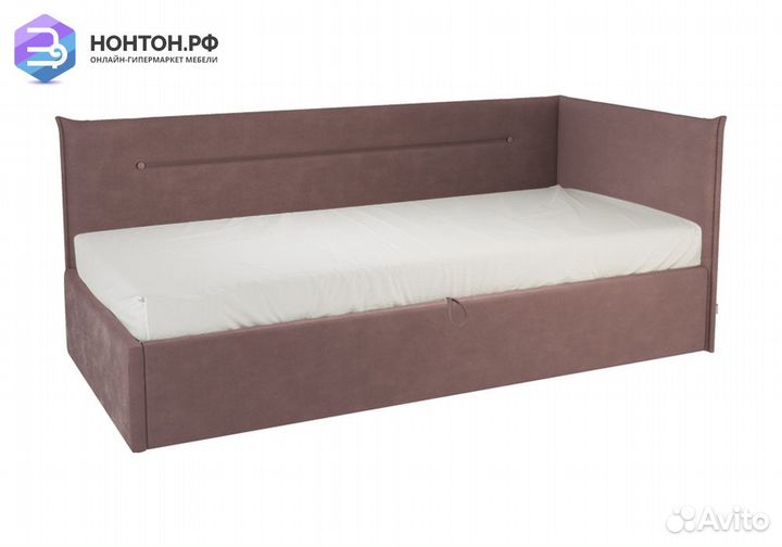 Кровать Альба 0.9 м светло-коричневая