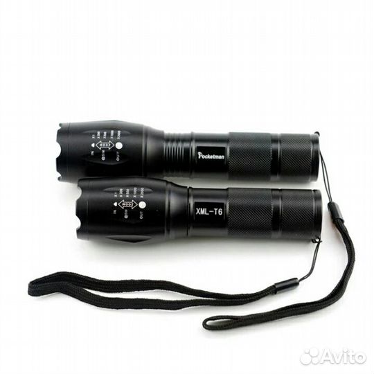 Яркий фонарик T6 с зумом 5 режимов