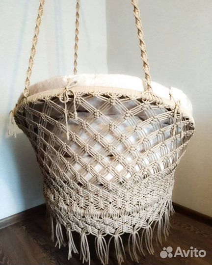 Подвесное кресло гамак, макраме