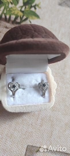 Серебряные серьги детские