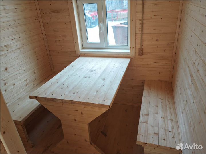 Мобильная баня из бруса 6 м