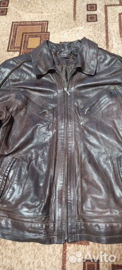 Кожаная куртка мужская 50 52