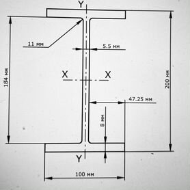 Балка двутавровая 20 Б1