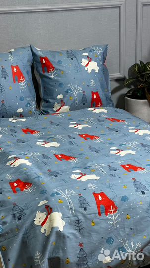 Постельное белье Новогодние мишки все размеры