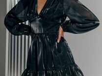 Платье Lichi черное мини шифоновое размер М