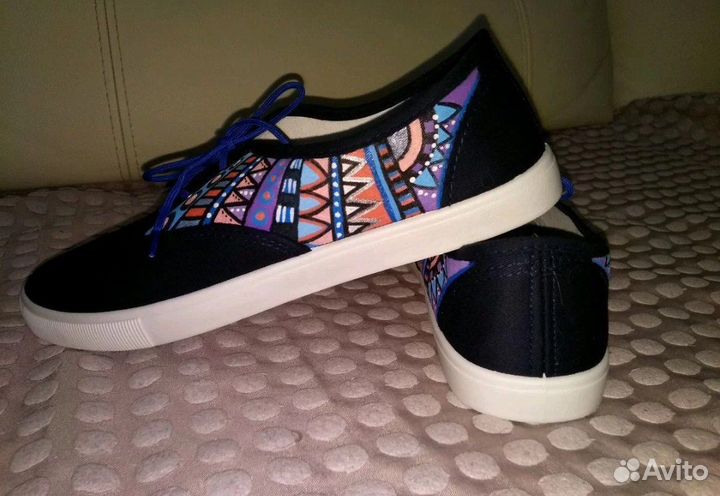 Кеды женские с ручной росписью