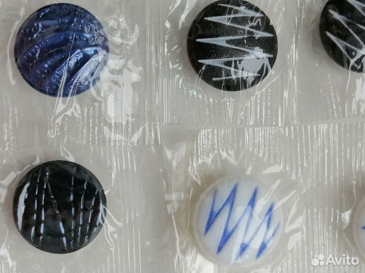 Пуговицы Стекло Клёпки Металл