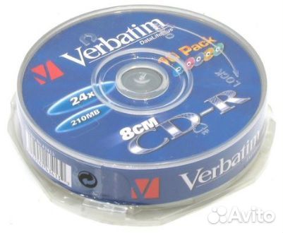Компакт диск CD-R Verbatim 43413 210Мб 24x 10шт
