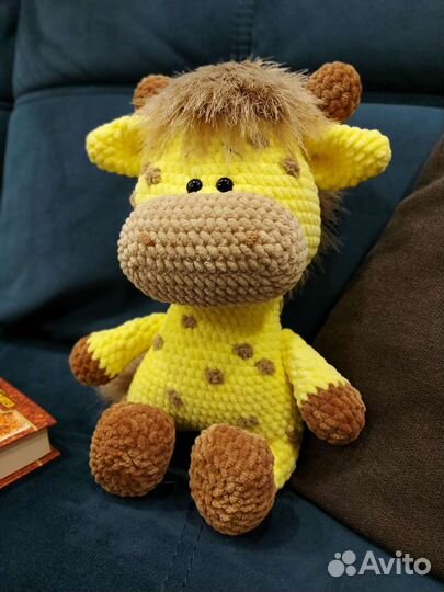 Игрушка плюшевая ручной работы Жирафик Жора