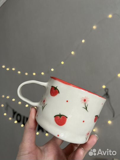 Керамическая кружка ручной работы 