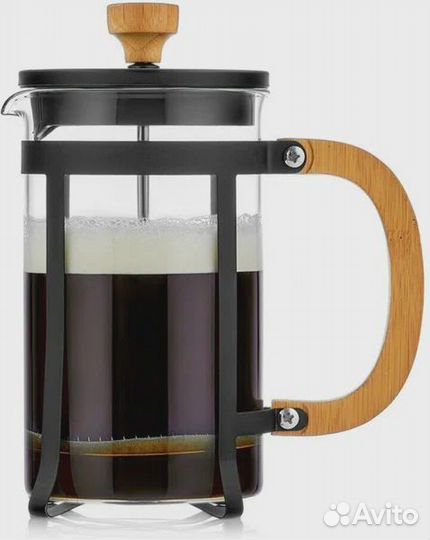 Френч-пресс кофейник Bamboo Black (600 мл) Walmer