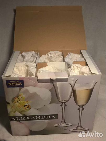 6 бокалов для белого вина, Alexandra, 185 ml