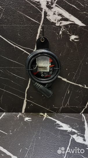 Замок-трос стальной, диам.8х120сm, с ключом