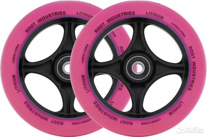 Колеса для самоката Root Lithium s 120mm, Pink