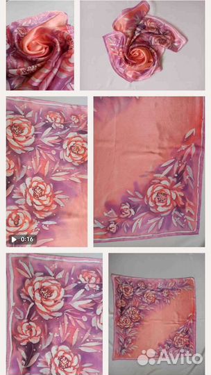 Платок шелковый батик