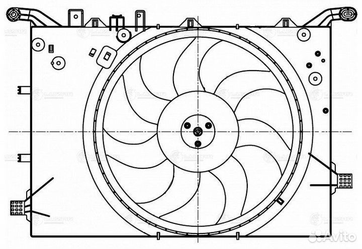 Вентилятор радиатора охлаждения luzar lfk1056