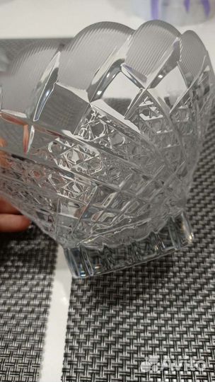 Новая конфетница хрустальная