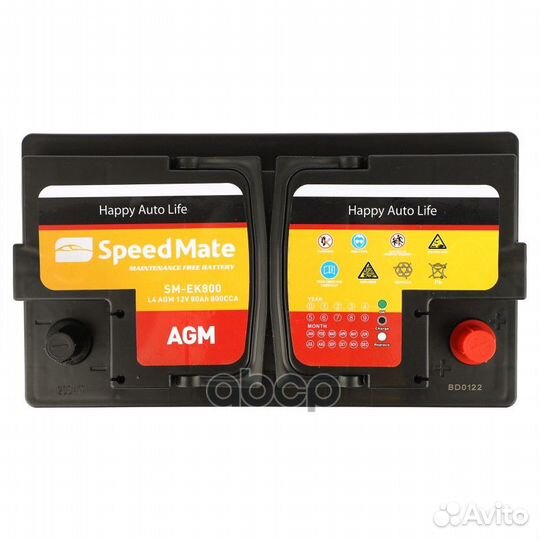 АКБ speedmate AGM 12V 80Ah 800A 315x175x190 /+