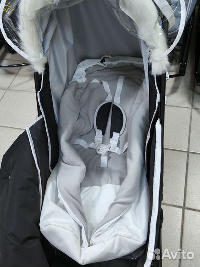 Новые санки-коляска Pikate Arctic 24-25г, чёрный