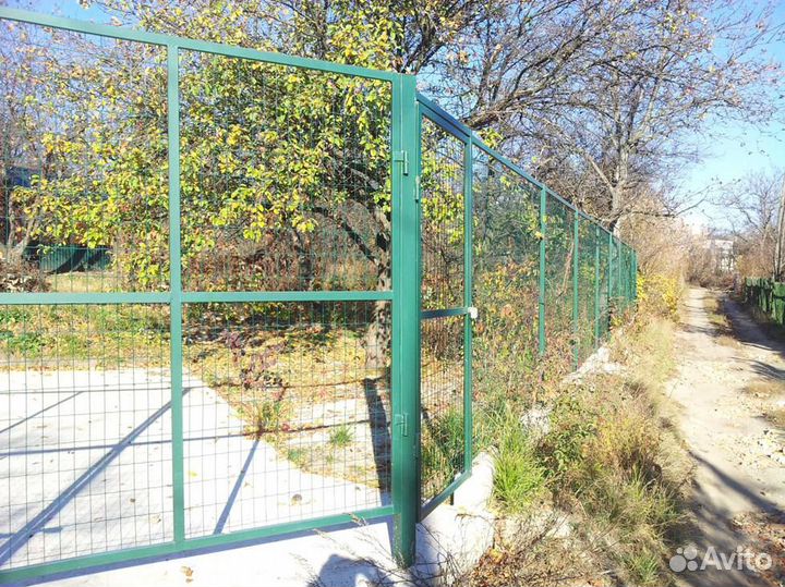 Монтаж забора Профлист Сетка 3Д Деревянный Сетка