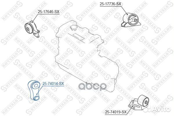 25-74014-SX подушка двс передняя Nissan Almera