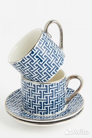 Новый кофейный набор HM home (2 чашки, 2 блюдца)