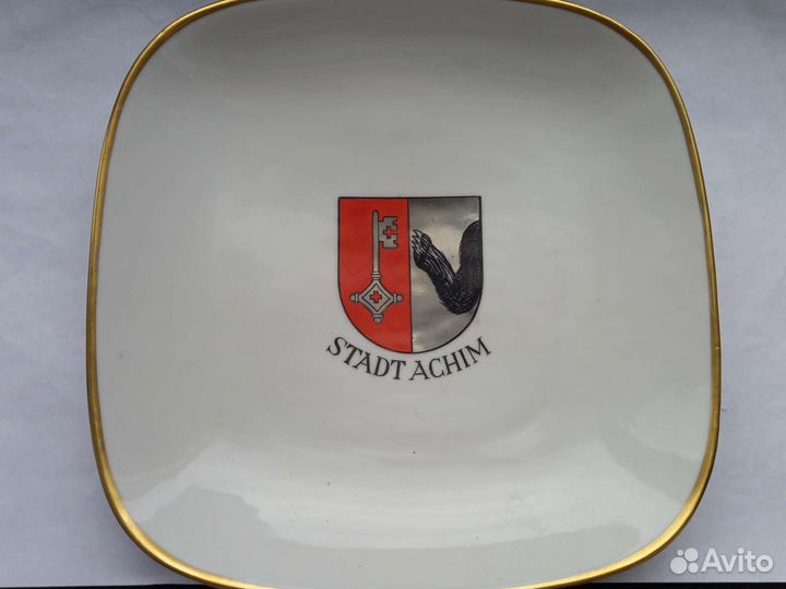 Stadt achim Тарелка настенная ручная роспись с гер