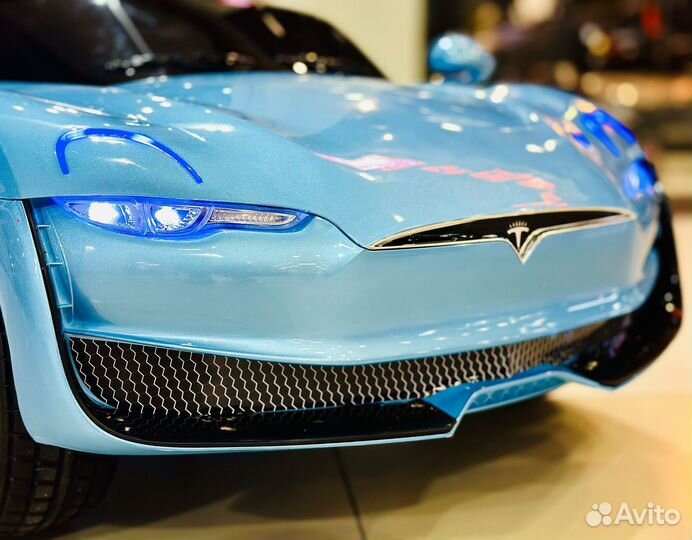 Электромобиль детский Tesla EVA резина