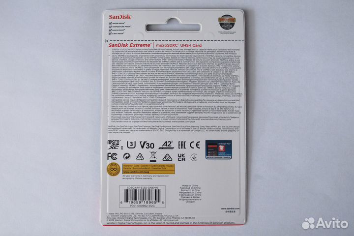 Карта памяти SanDisk Extreme 512Gb micro sdxc Нова
