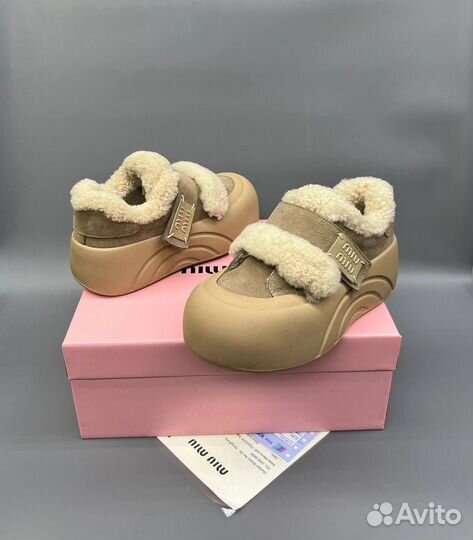 Кеды Miu Miu На Липучке С Мехом Размеры 36-40