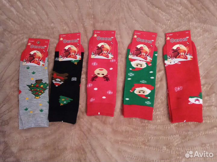 Носки детские новогодние
