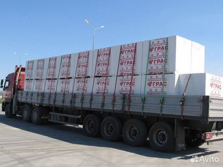 Газобетонные блоки Грас с доставкой, все размеры