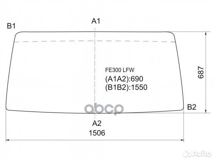 Стекло лобовое в резинку mitsubishi canter truc