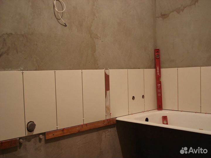 Укладка плитки + ремонт ванной под ключ Плиточник