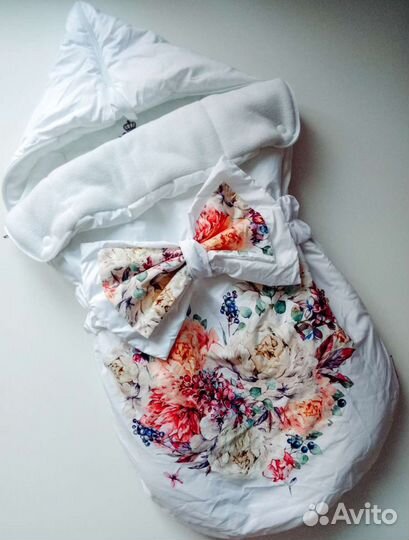 Конверт на выписку для девочки демисезонный