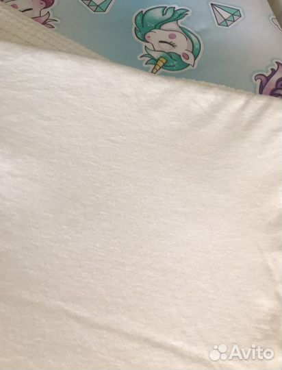 Плед детский вязаный с подкладкой