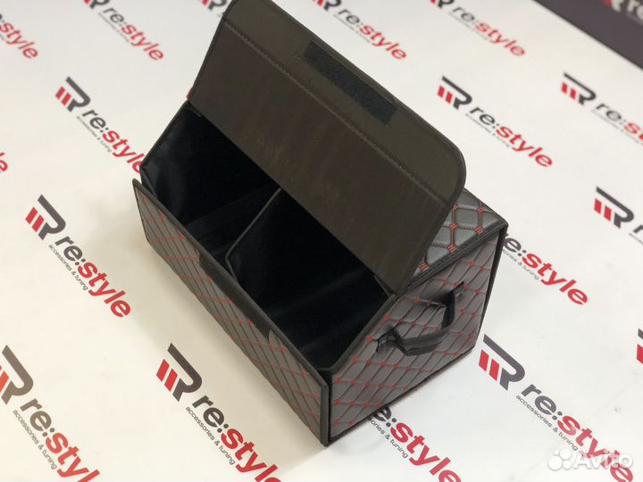 Органайзер средний Черный с красной строчкой